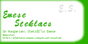 emese steklacs business card